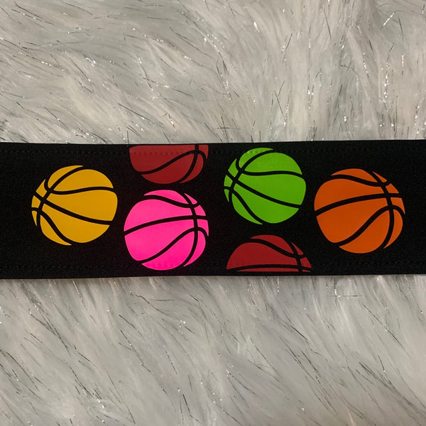 Glitter Tie Headband - 5 Basketball