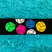 Glitter Tie Headband - 5 Volleyball